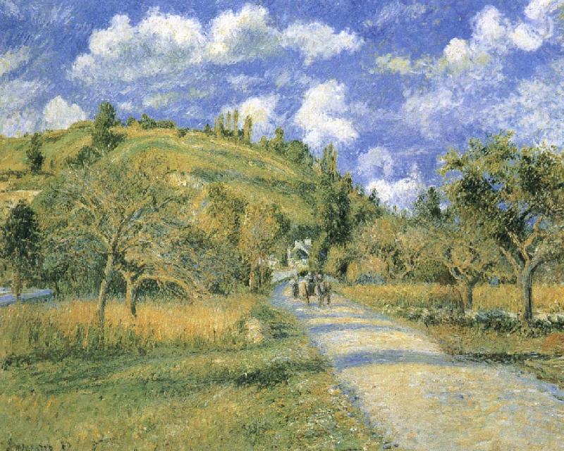 Camille Pissarro Road and hills china oil painting image